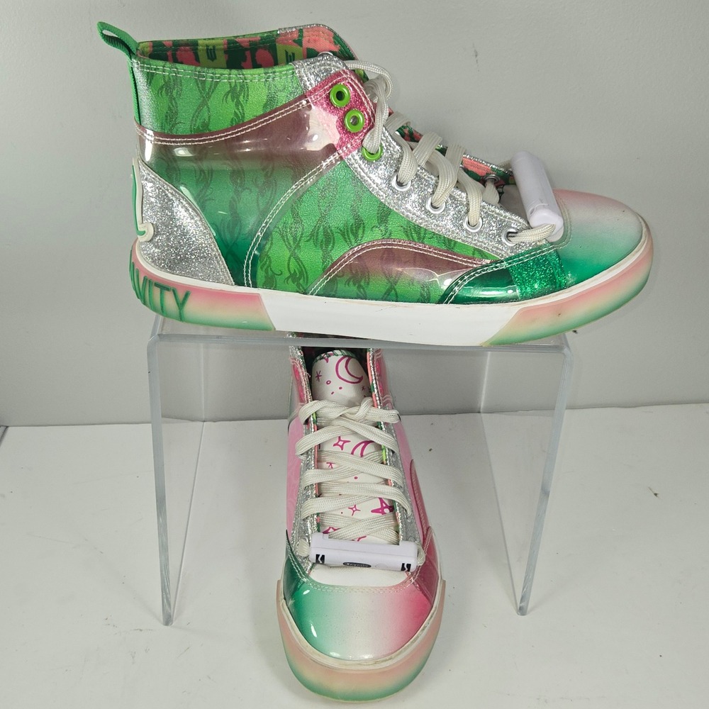 Ground‎ Up Wicked High Top Sneakers Pink Green Glinda Elphaba Womens 8